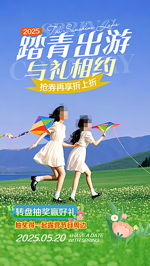 出游踏青露营海报
