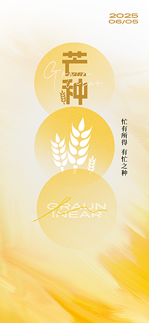 芒种时节夏季六月你好夏日24节气海报