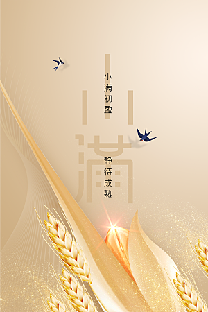 小满节气传统海报