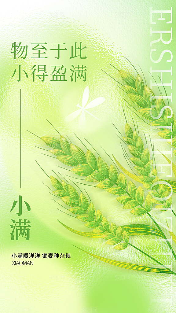 小满节气传统海报