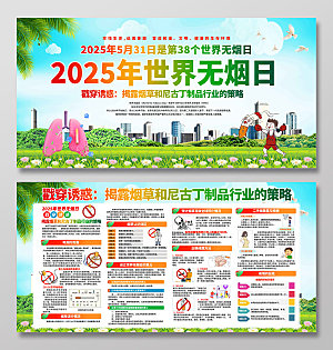 2025年世界无烟日展板