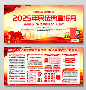 2025年民法典宣传月展板