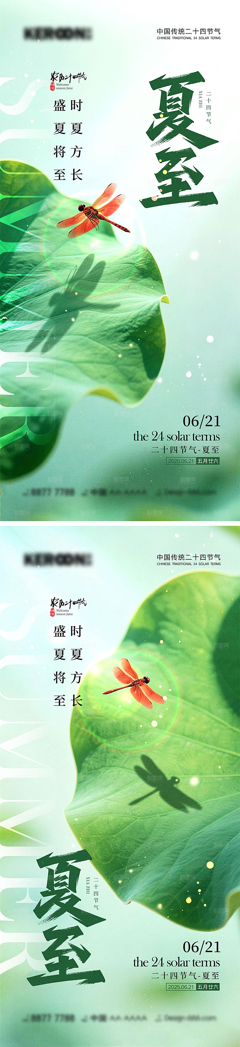 夏至节气宣传海报