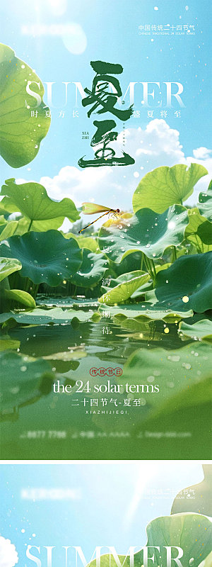 夏至节气宣传海报