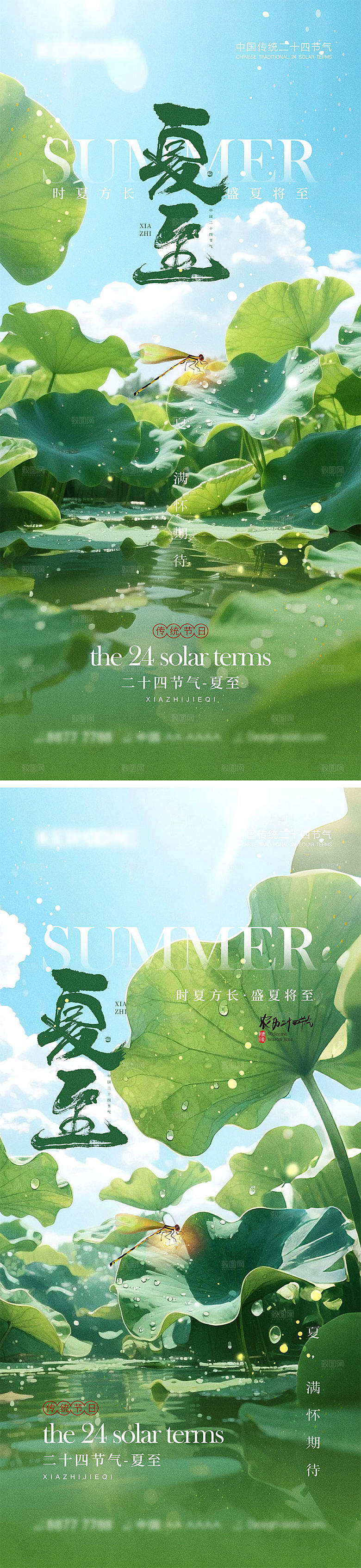 夏至节气宣传海报