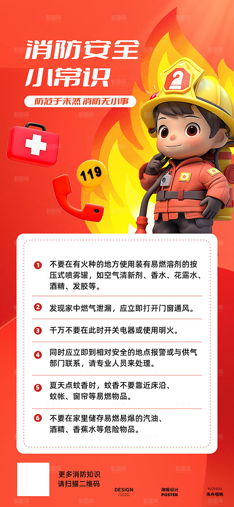 消防小常识海报设计