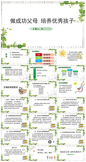 家庭教育中小学亲子沟通培训班会交流课件