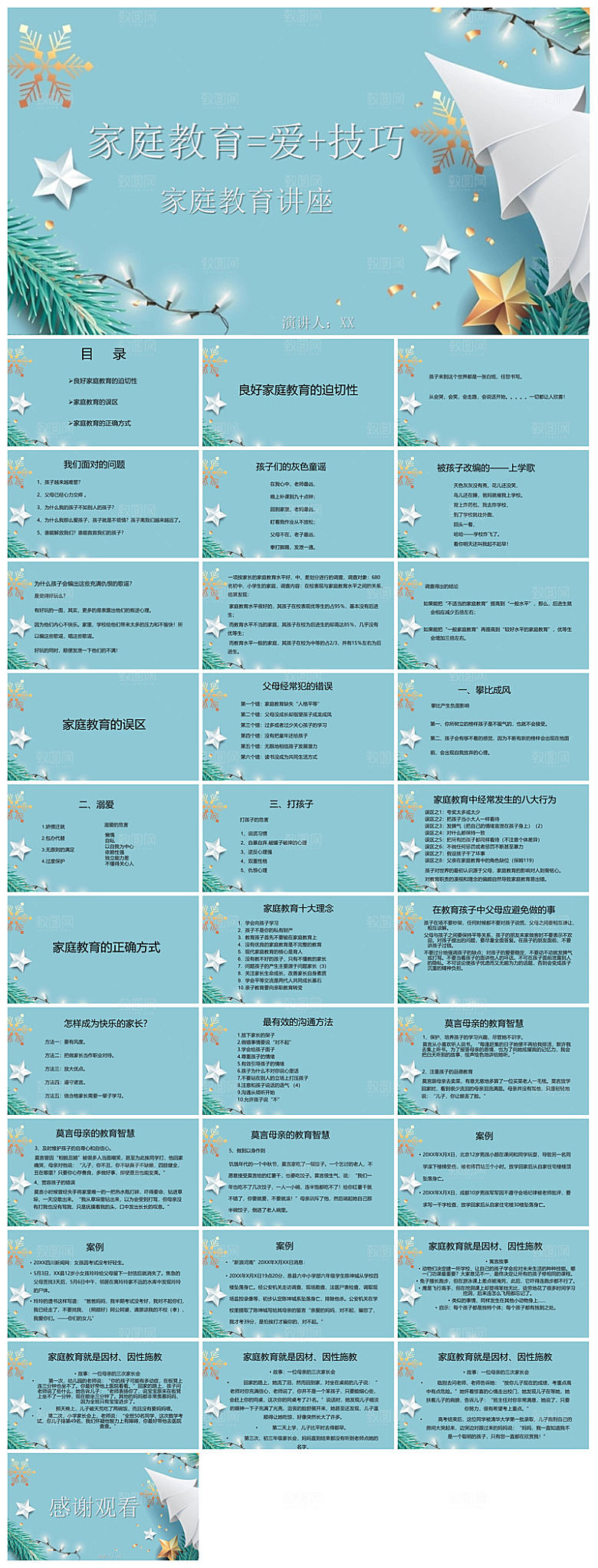 家庭教育中小学亲子沟通培训班会交流课件