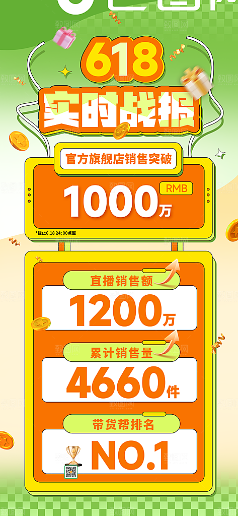 618直播间促销电商海报
