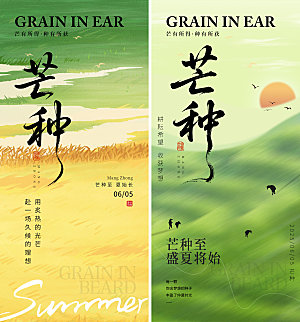 芒种二十四节气地产海报