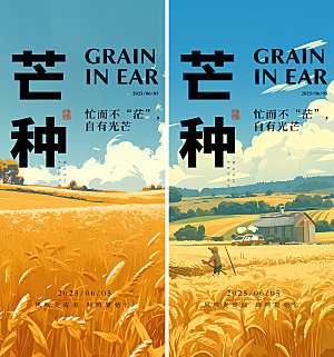 芒种二十四节气地产海报
