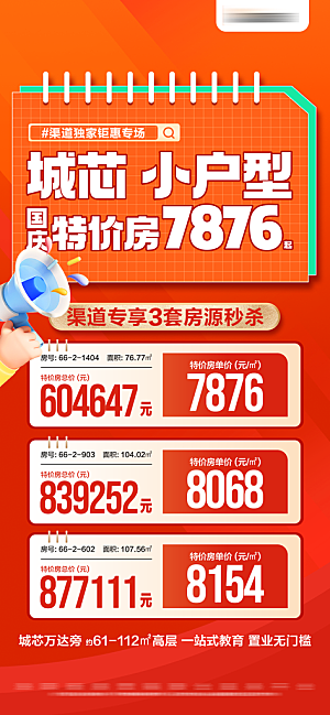 地产国庆购房节特价房活动系列大字报