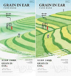 芒种二十四节气地产海报