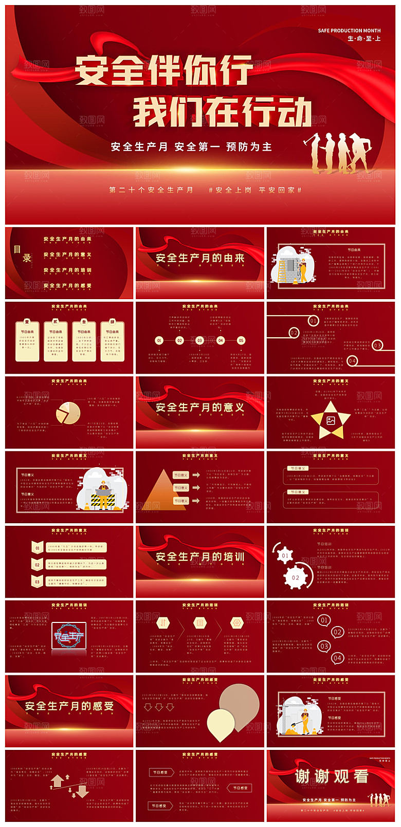 企业工厂安全生产活动宣传技能培训总结课件