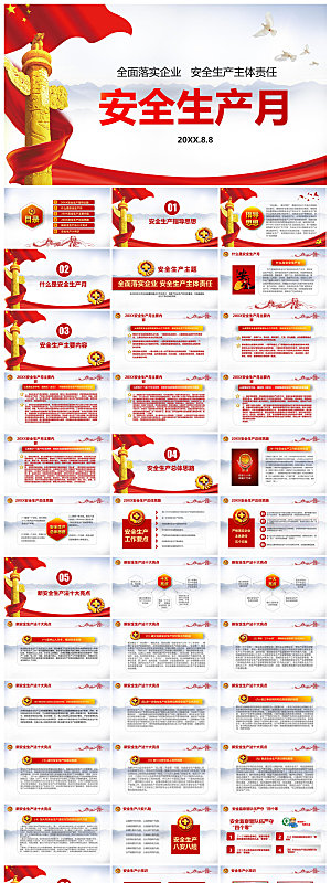 企业工厂安全生产活动宣传技能培训总结课件