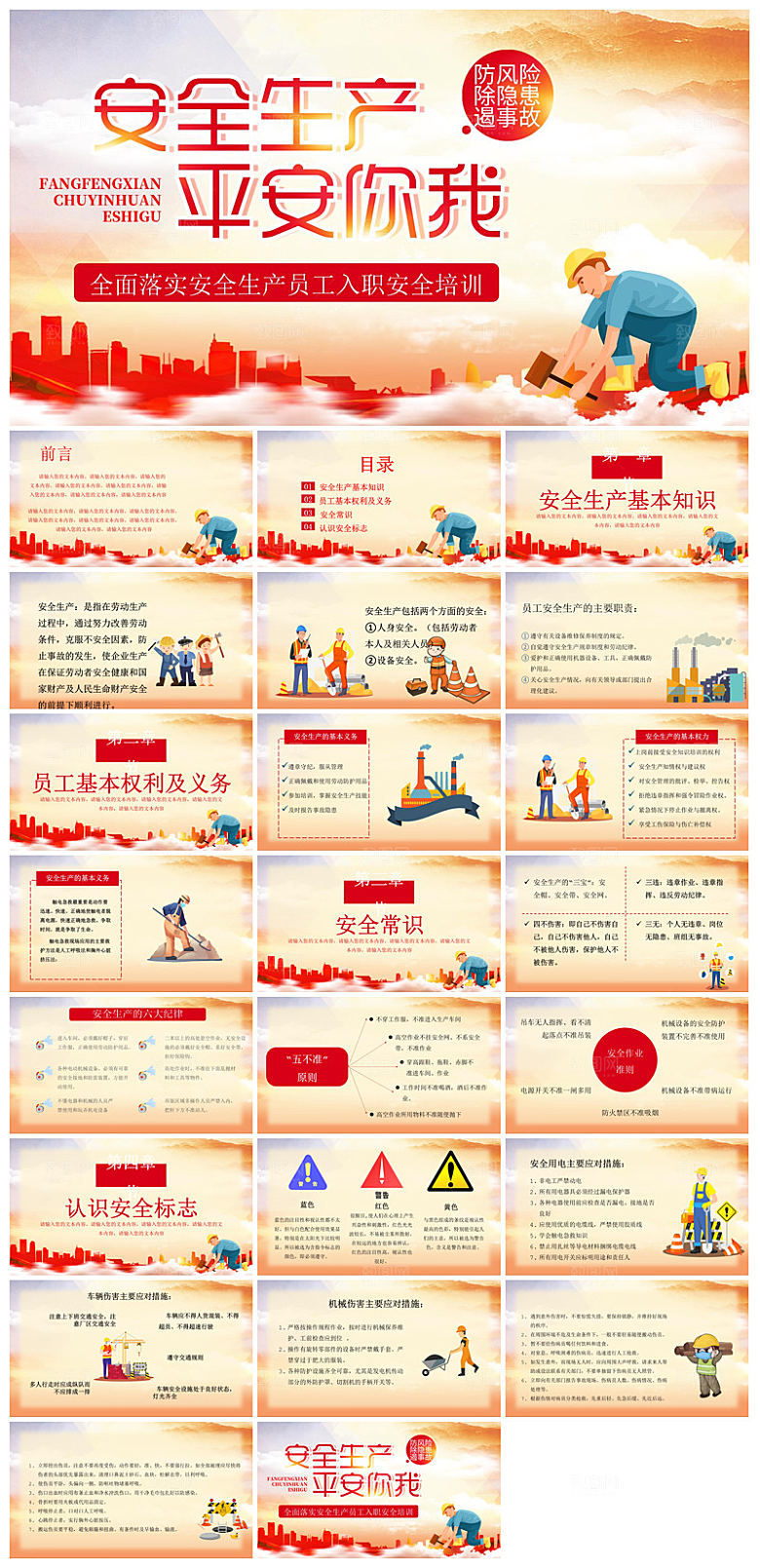 企业工厂安全生产活动宣传技能培训总结课件