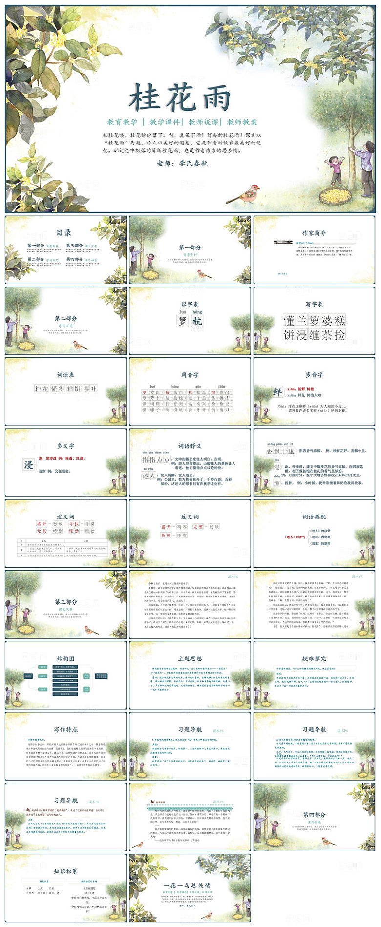古诗成语诗歌文言文赏析语文教师教学课件