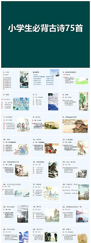 古诗成语诗歌文言文赏析语文教师教学课件