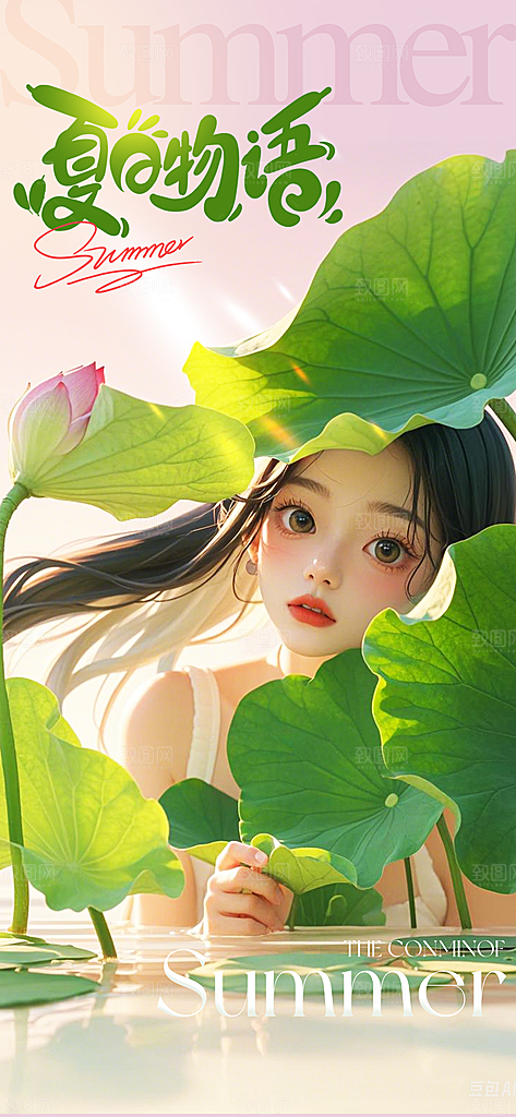你好夏天日常海报