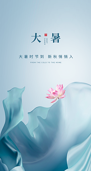 大暑节气宣传海报