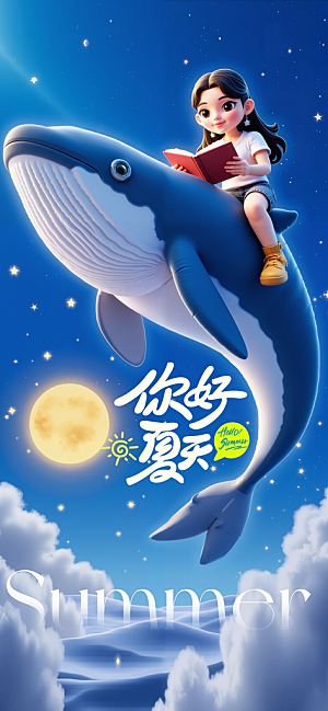 你好夏天日常海报