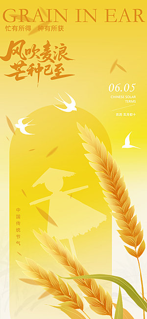 芒种节气海报设计素材