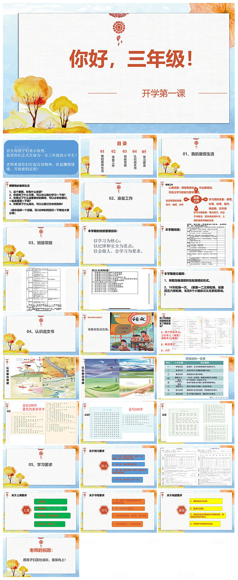 通用校园开学第一课教学校育班会课件