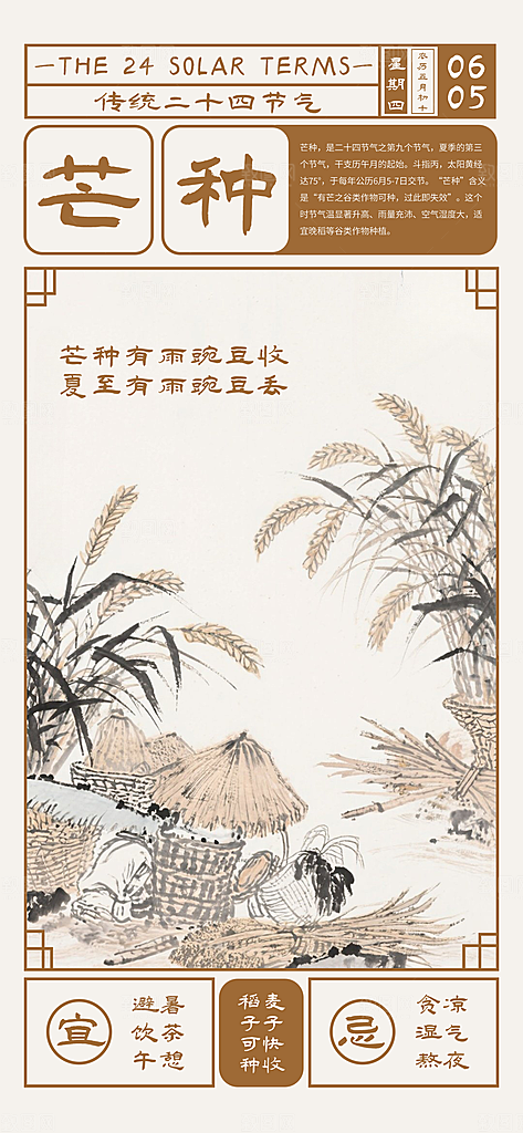 二十四节气芒种海报