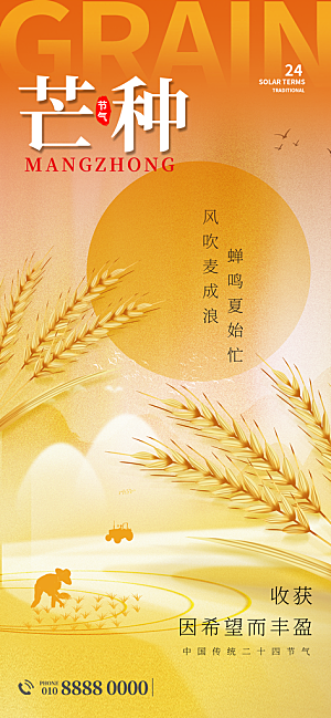二十四节气芒种海报