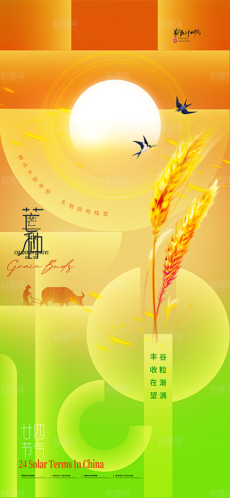 二十四节气芒种海报