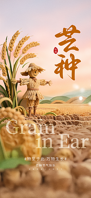 二十四节气芒种海报