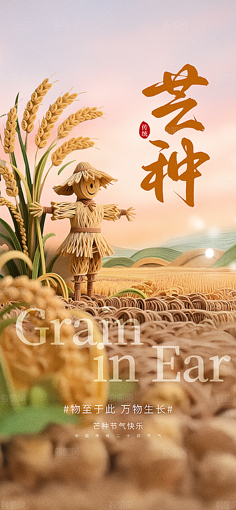 二十四节气芒种海报