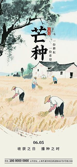 二十四节气芒种海报
