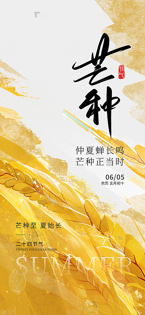 芒种二十四节气海报