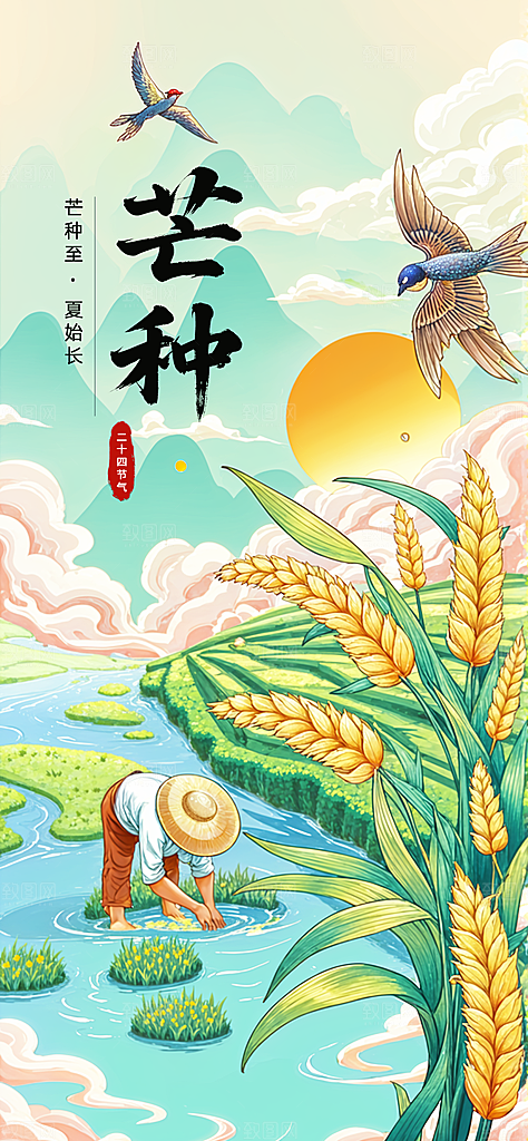 二十四节气芒种海报