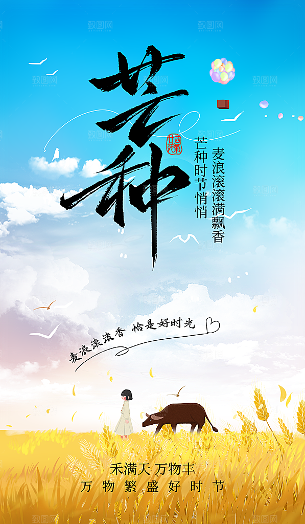 芒种二十四节气海报