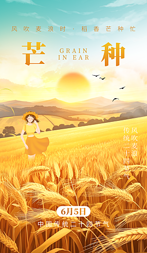 二十四节气芒种海报