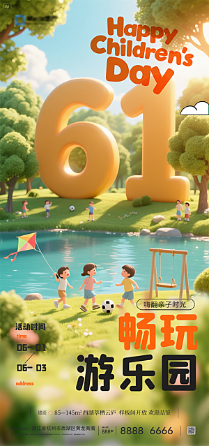 国际儿童节六一海报