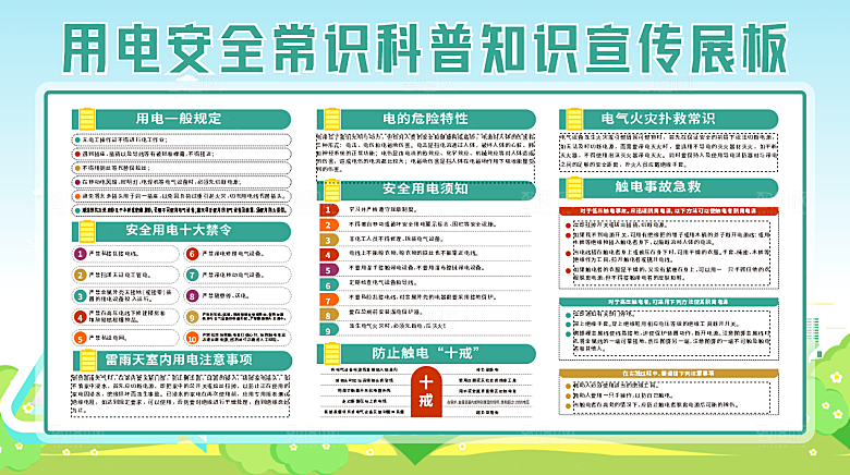 用电安全知识宣传海报