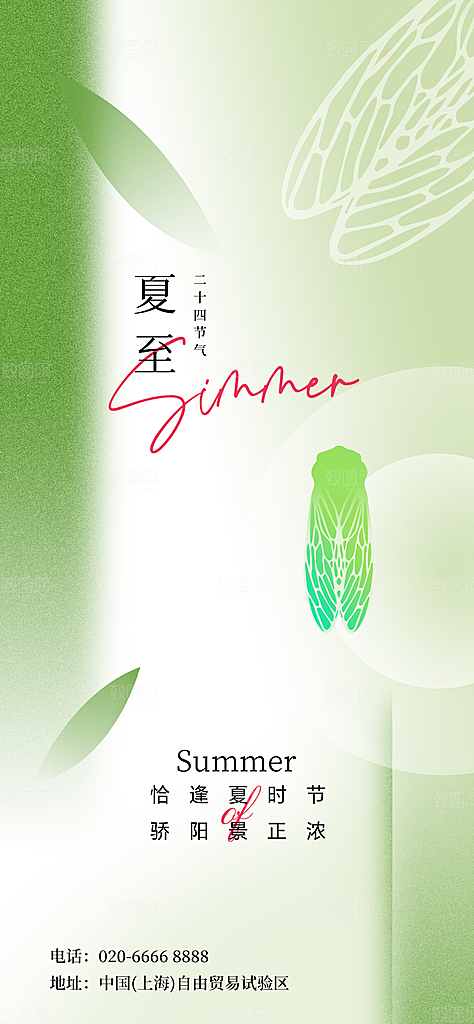 二十四节气夏至海报