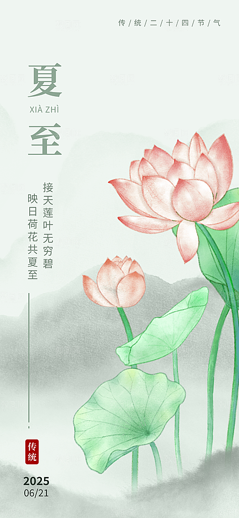 二十四节气夏至海报