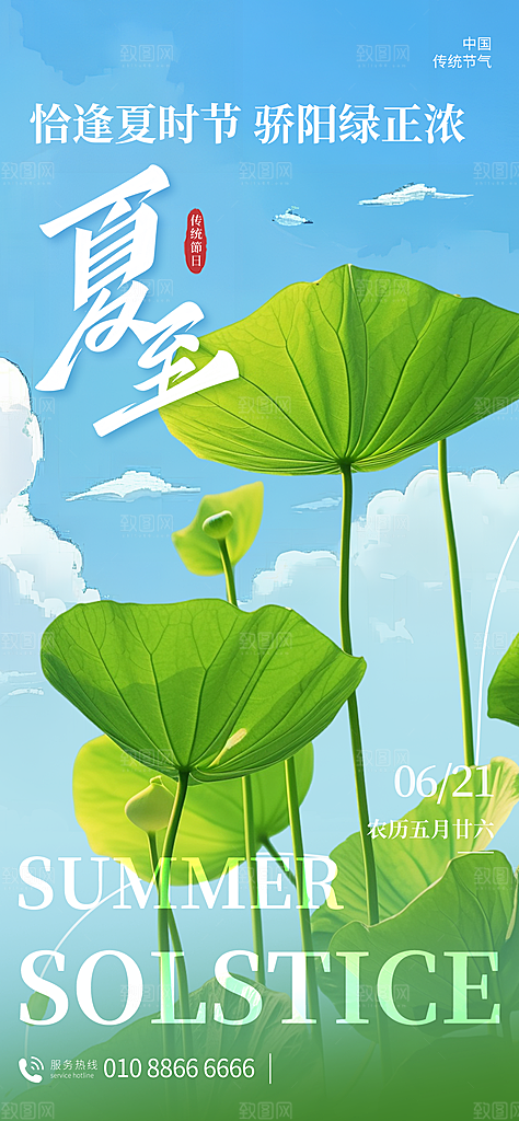 夏至二十四节气海报