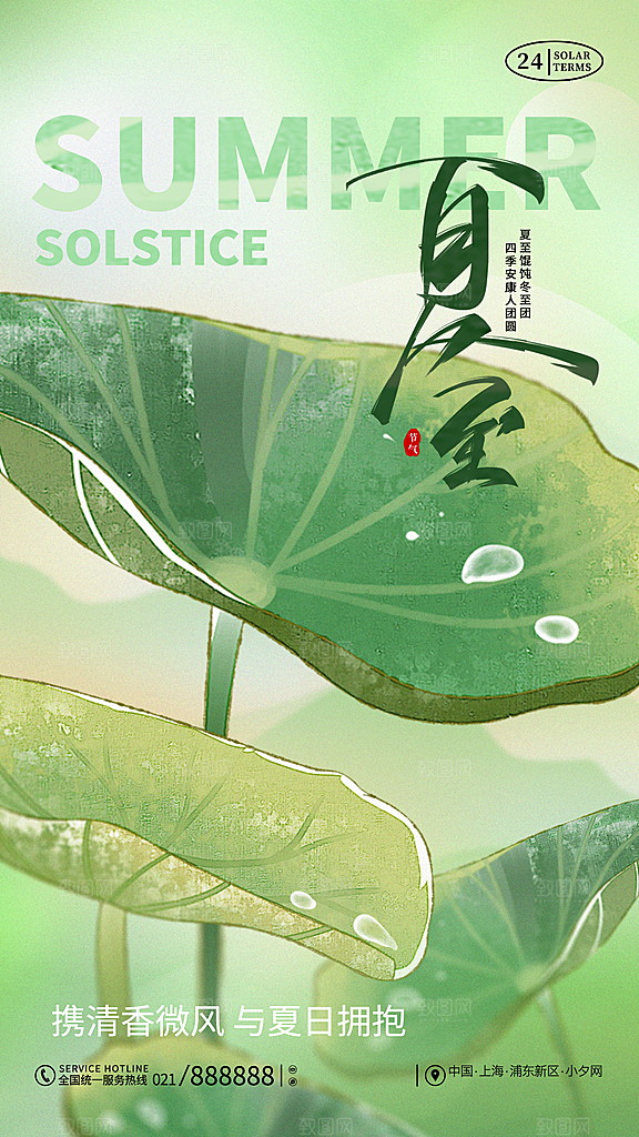 夏至二十四节气海报