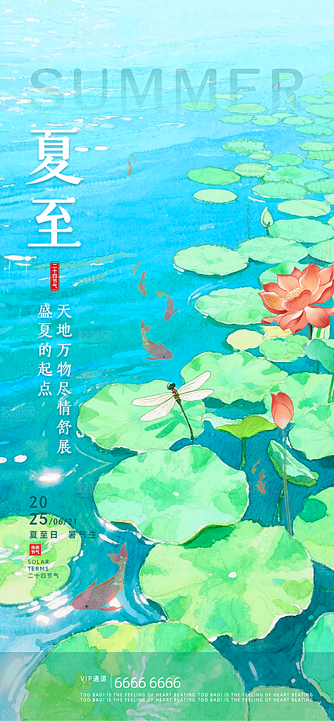 二十四节气夏至海报