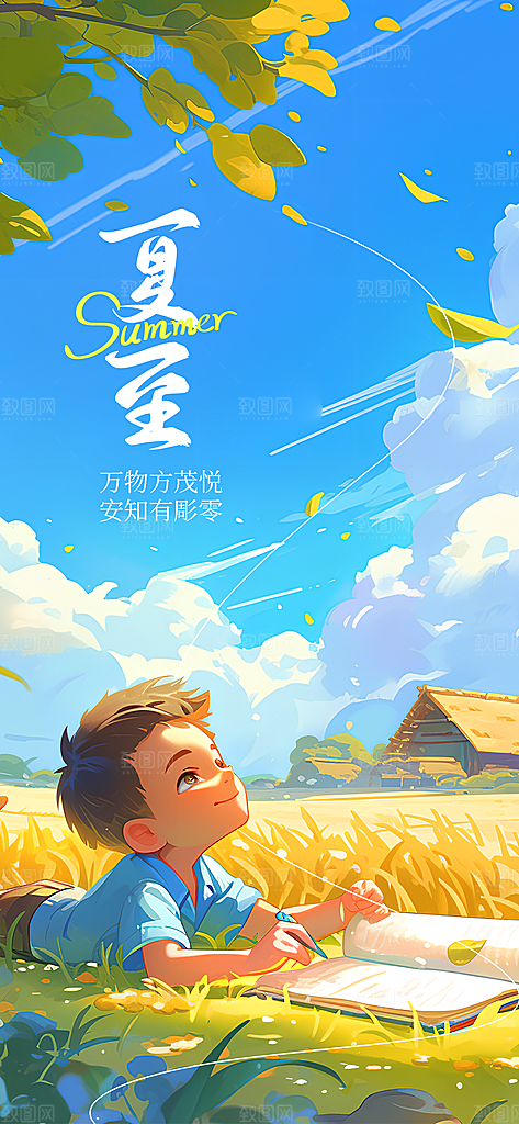 夏至二十四节气海报