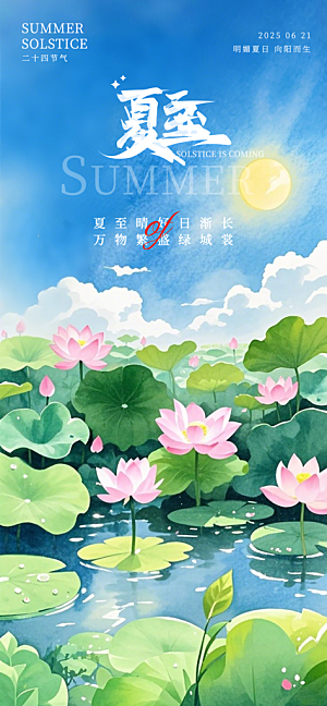 二十四节气夏至海报