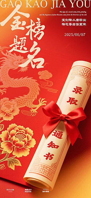 金榜题名高考海报