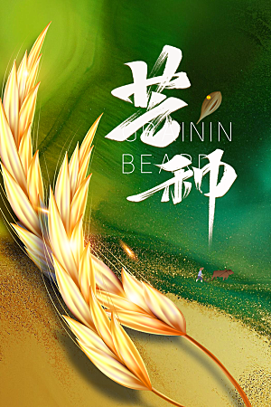 芒种节气传统海报