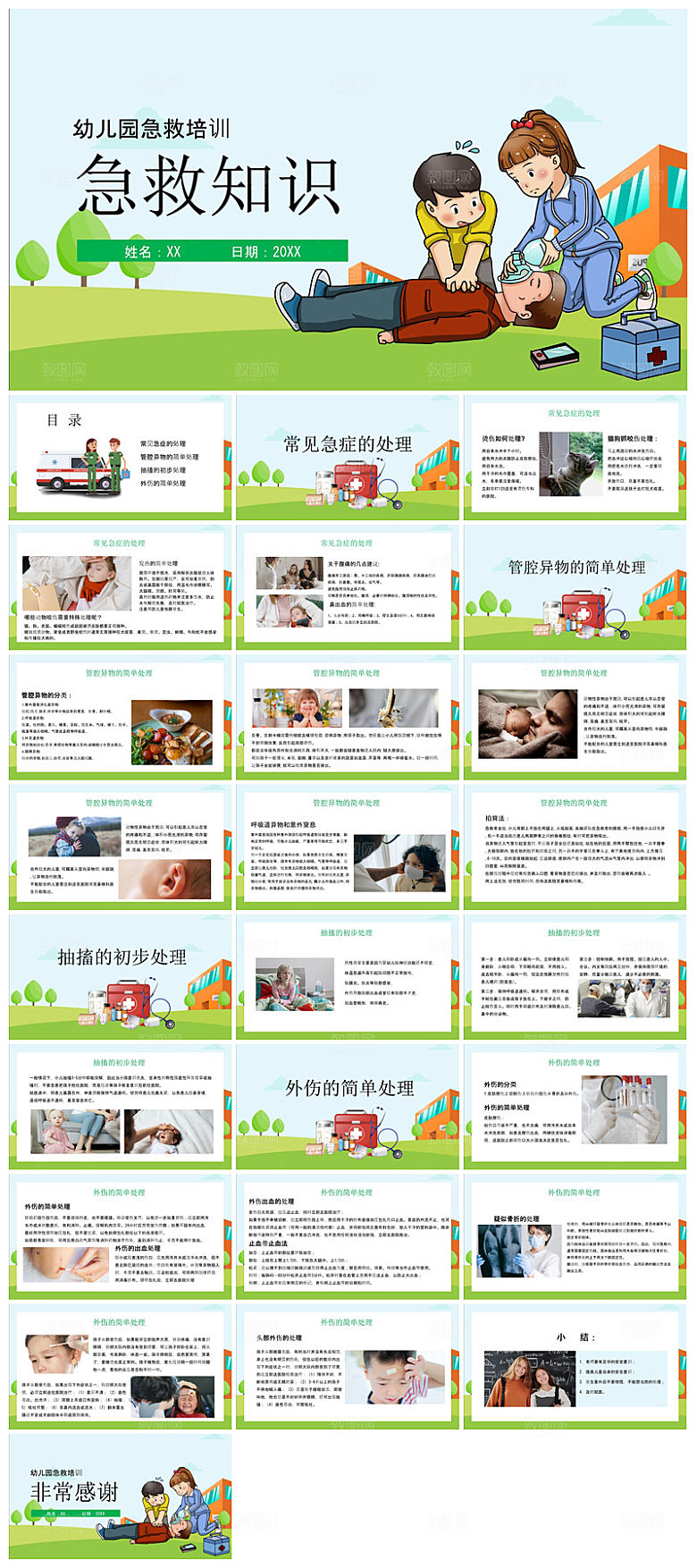 急救安全知识措施方法宣传医学工作培训课件