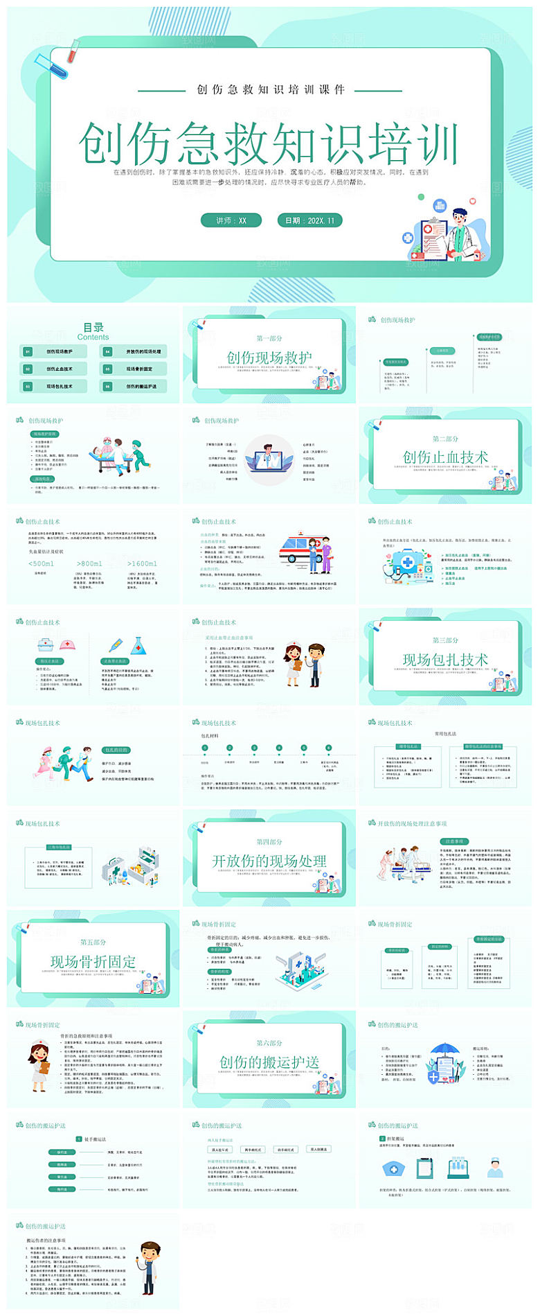 急救安全知识措施方法宣传医学工作培训课件